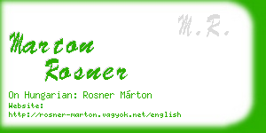 marton rosner business card